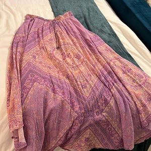 Spell And The Gypsy Farrah Half Moon Maxi Skirt Lilac Organic Cotton Bohemian